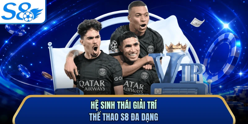 Hệ sinh thái giải trí thể thao S8 đa dạng